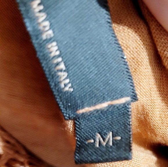 M Made in Italy Crochet Knit Silk Layered Tunic Top Boho Shabby Chic SZ Medium - Picture 10 of 11